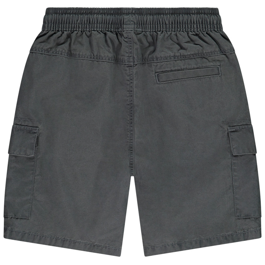 Bermuda uni à poches en popeline pour garçon