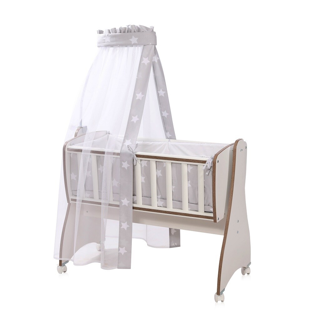 Lorelli Baby-Bettwäsche 7-teiliges Set First Dreams Decke Kissen Laken Himmel grau