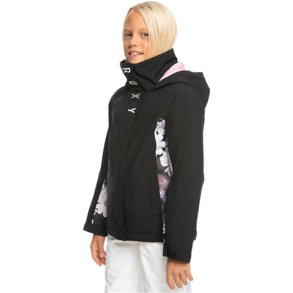 Veste de ski ROXY Y GIRL JK SNJT TRUE BLACK BLURRY FLOWER