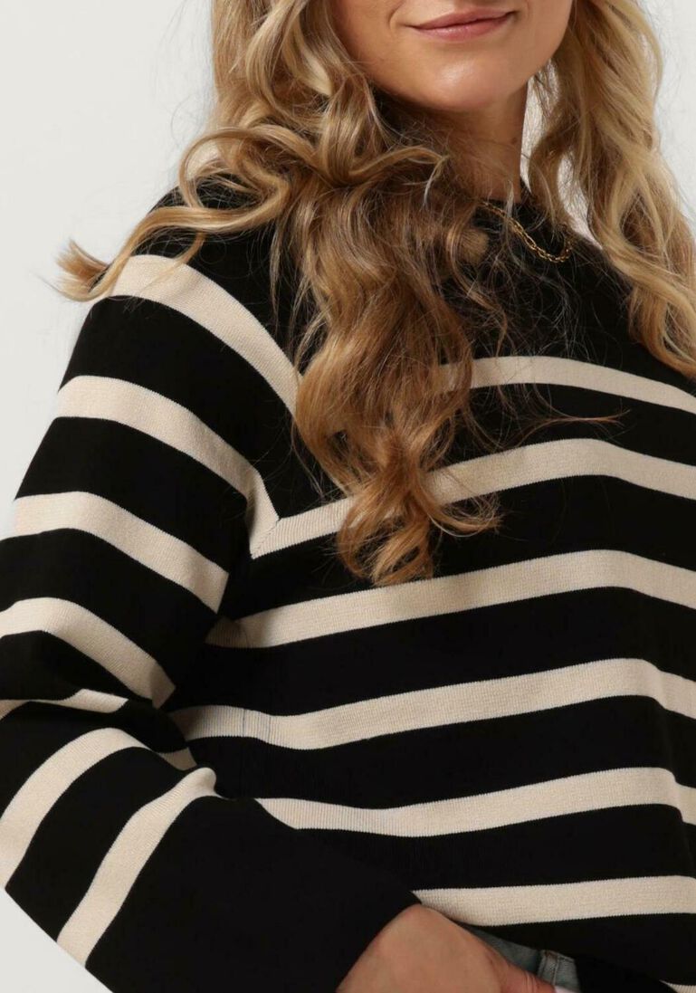 OBJECT zwarte object trui objester ls knit top noos