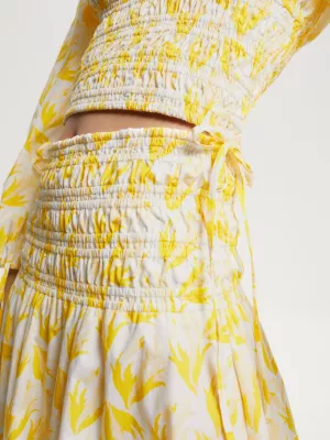 Saia longa franzida com estampa floral Tommy Hilfiger x Vacation