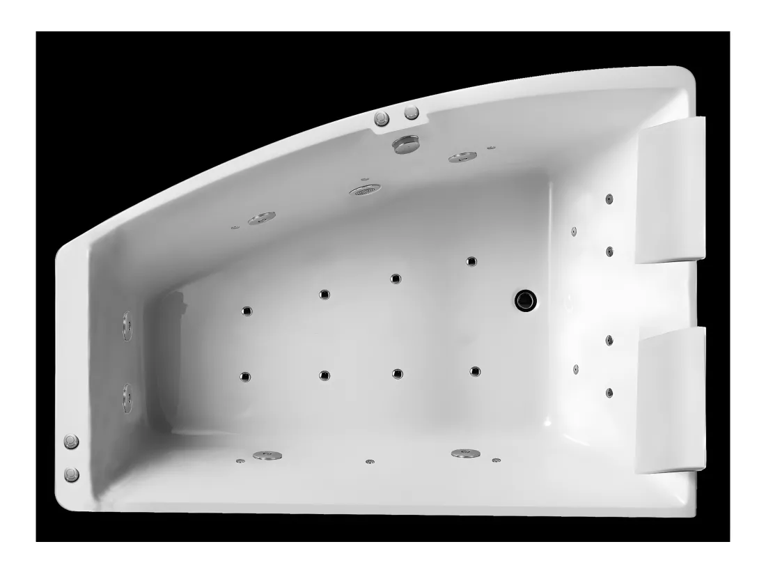 Baignoire balnéo 2 places SANGHA DUO Wave Gauche L170xl(120x70)xH50cm, by SPALINA