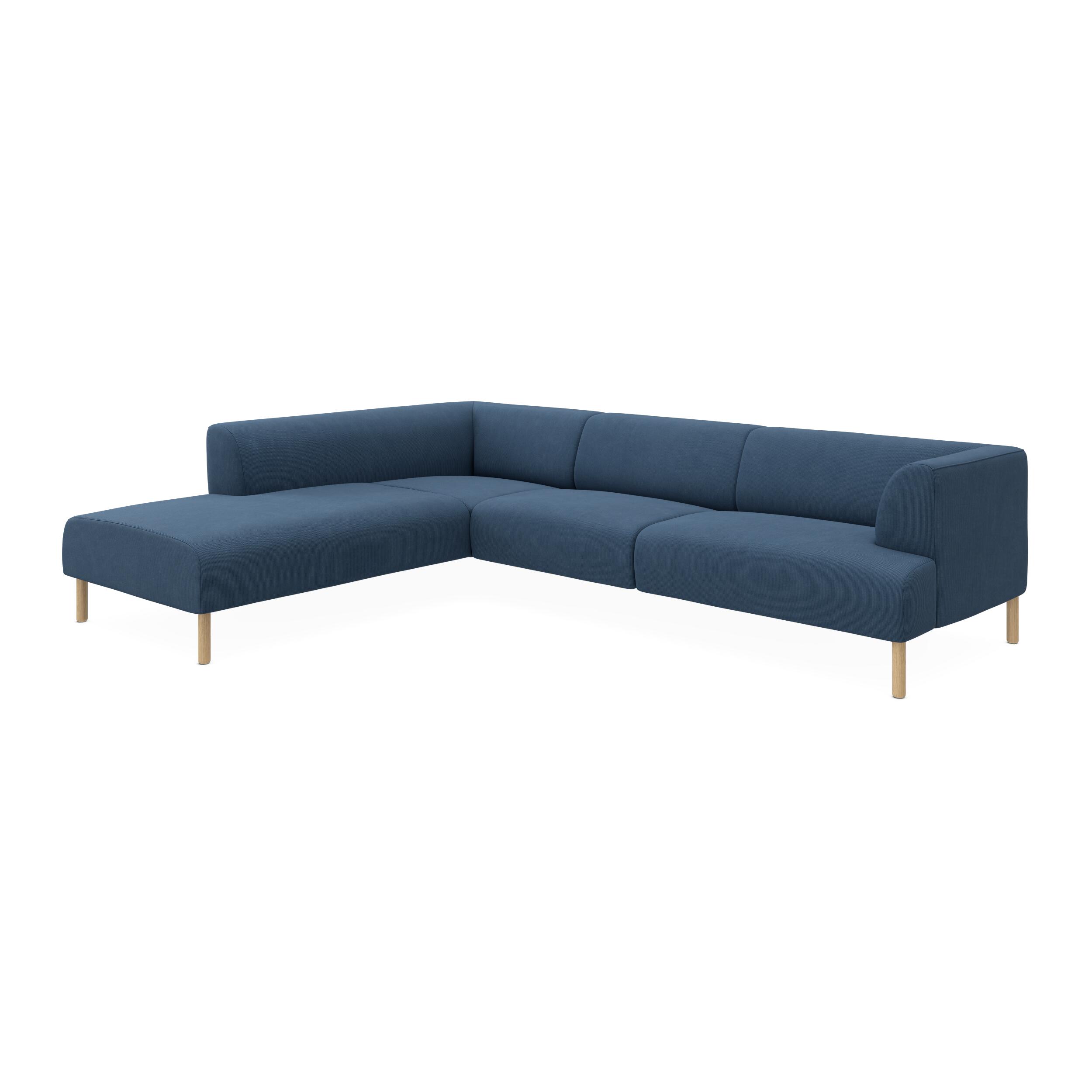 Teron venstrevendt sofa med pufafslutning