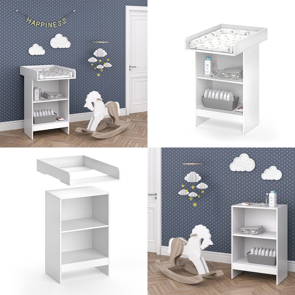 Vicco Wickeltisch Leo weiß Baby Wickelregal Babymöbel Kommode Wickelkommode