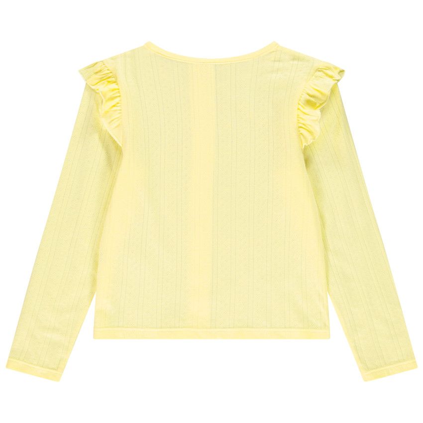 Gilet en maille pour fille - Jaune