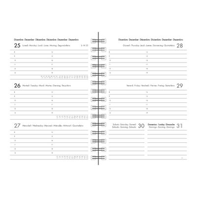 Agenda à spirale 1 semaine sur 2 pages - 8,5 x 13 cm - étoiles - Legami