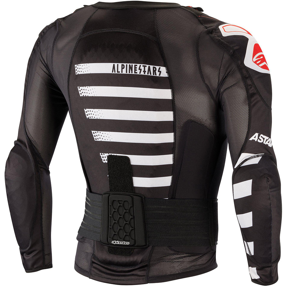 Alpinestars - Gilet anatomique Sequence à Manches Noir / Blanc / Rouge