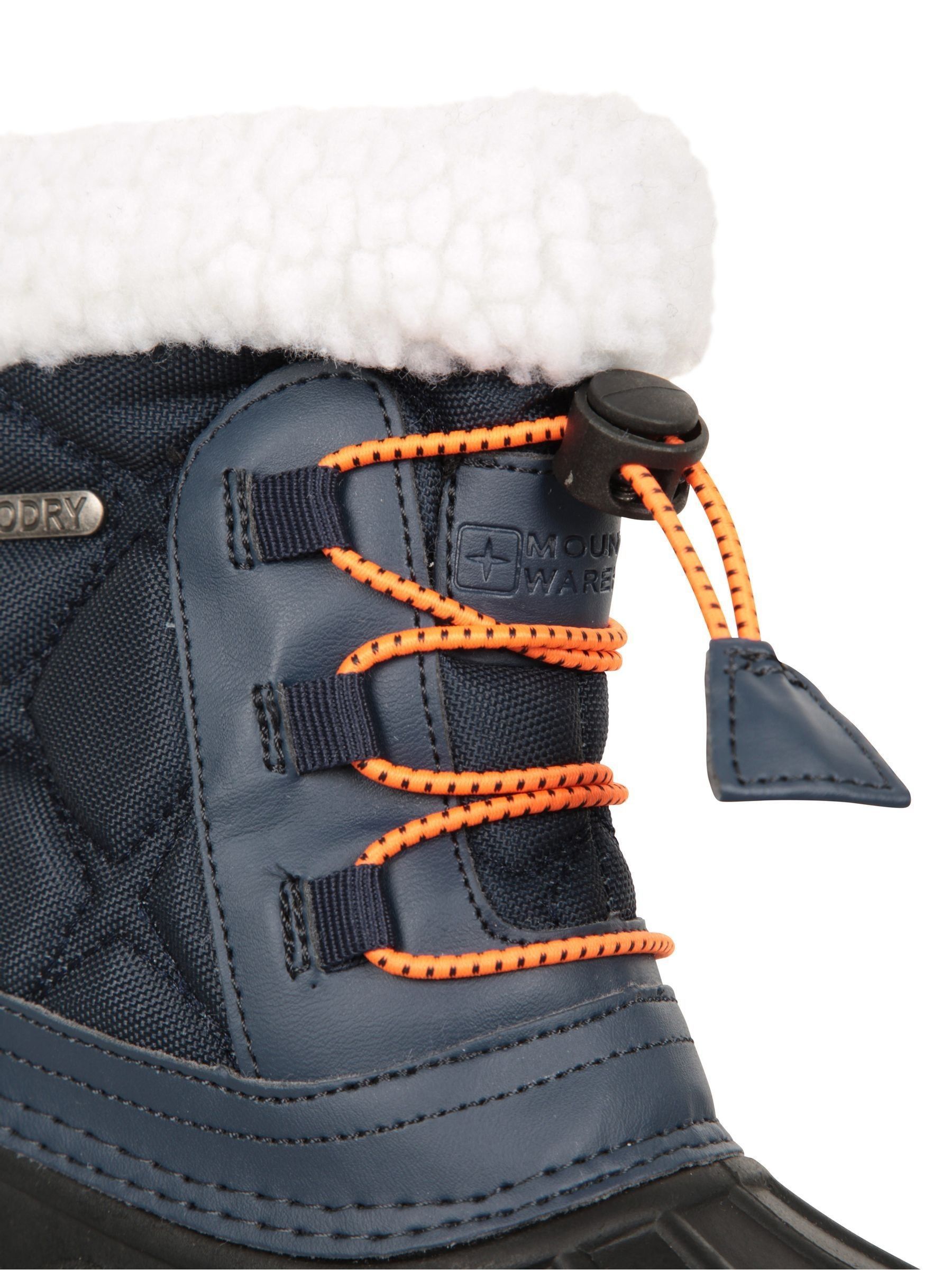 Blauw - Mountain Warehouse Arctic Junior waterdichte, met fleece gevoerde, aanpasbare sneeuwlaarzen