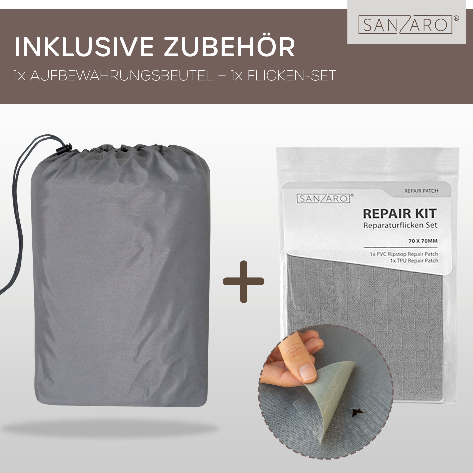 SANZARO Abdeckung winterfest Sitzgruppe Schutzhülle Abdeckhaube 600D |200 x 160 x 80 cm200 x 160 x 80 cm (BxTxH)