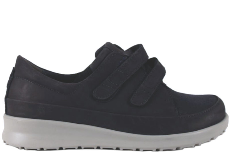 NEW FEET MØRKEBLÅ SKO I NUBUCK MED STRECH