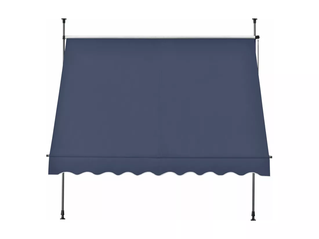 Store banne téléscopique acier bleue 300 x 120 x 200 cm 03_0008331