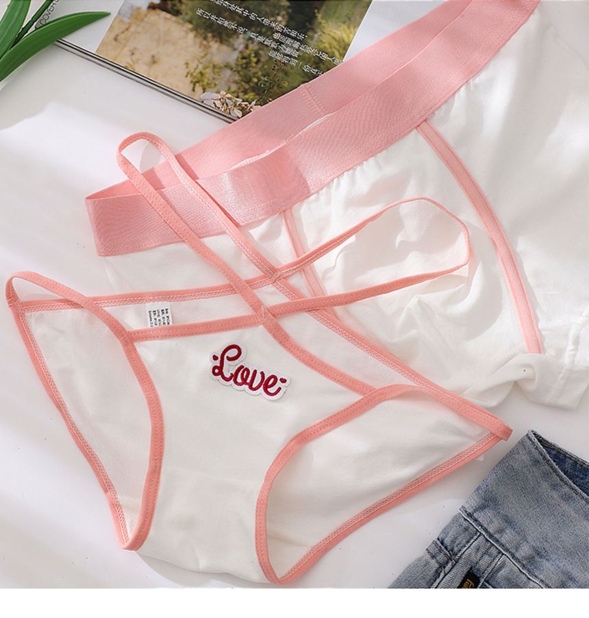 Pancherry - Koppelset: Contrasterende slip + Boxershort