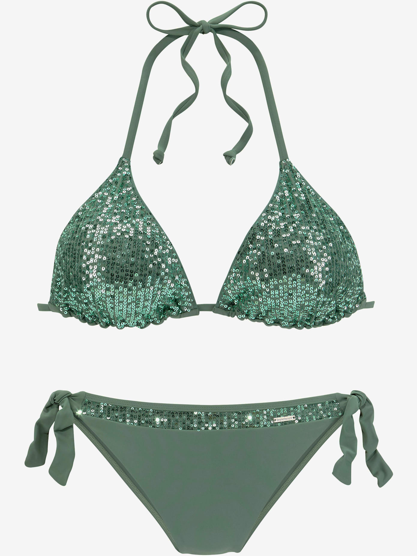 Bikini triangle aspect brillant grâce aux paillettes