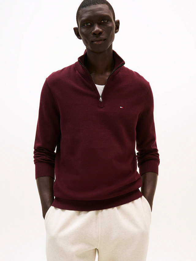 Tommy Hilfiger Troyer »ESSENTIAL COTTON ZIP MOCK«