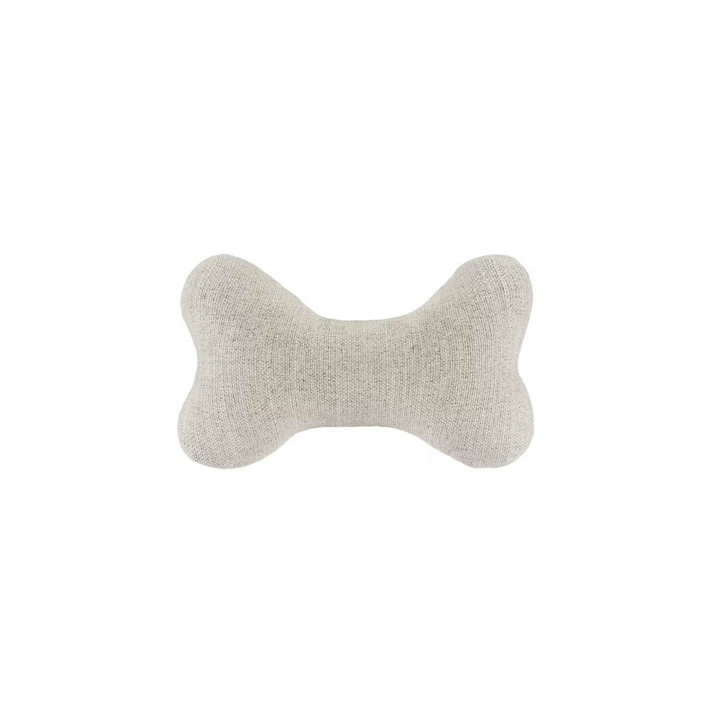 Osto - jouet os pour chien en tissu recyclé, gris clair, 17x10x5,5cm
