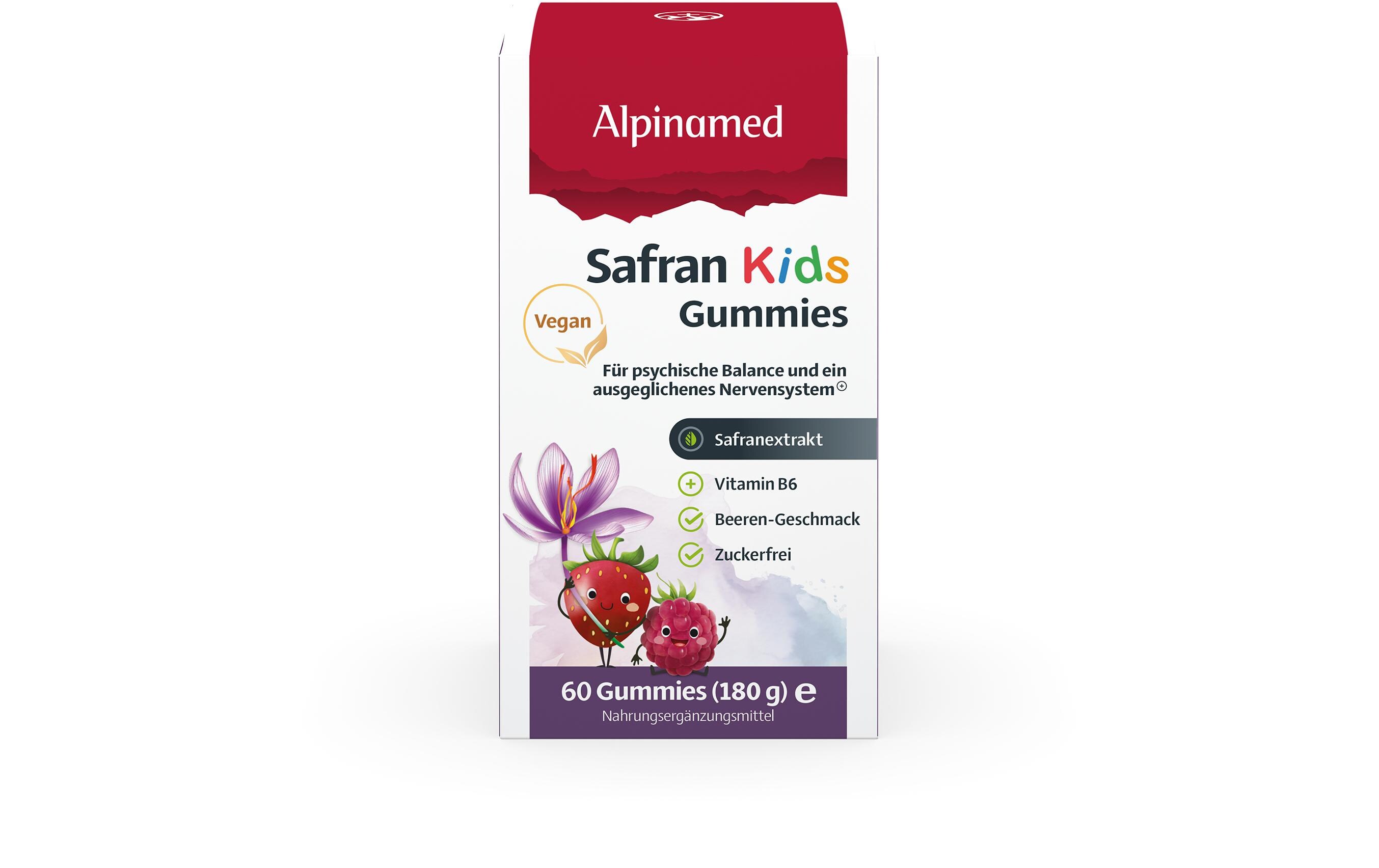 Safran Kids Bären 60 StückVegane Gummibärchen mit Safranextrakt für Kinder