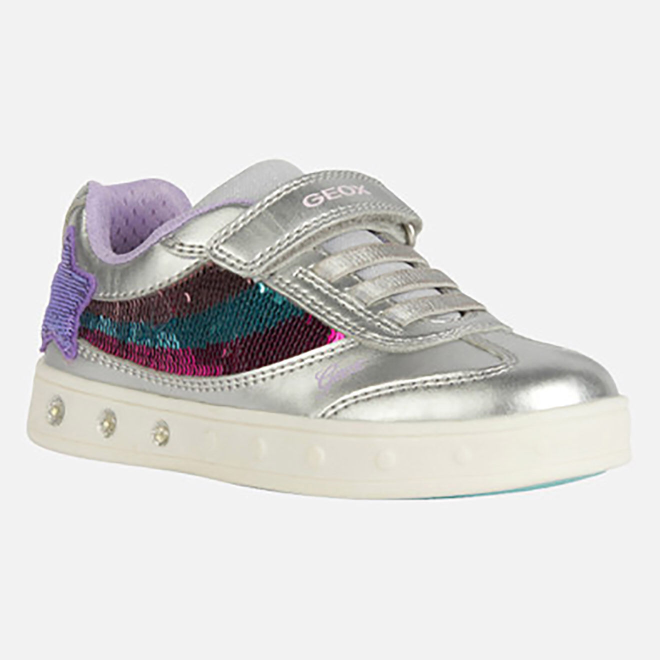 Geox Baskets Skylin argenté/multicolore
