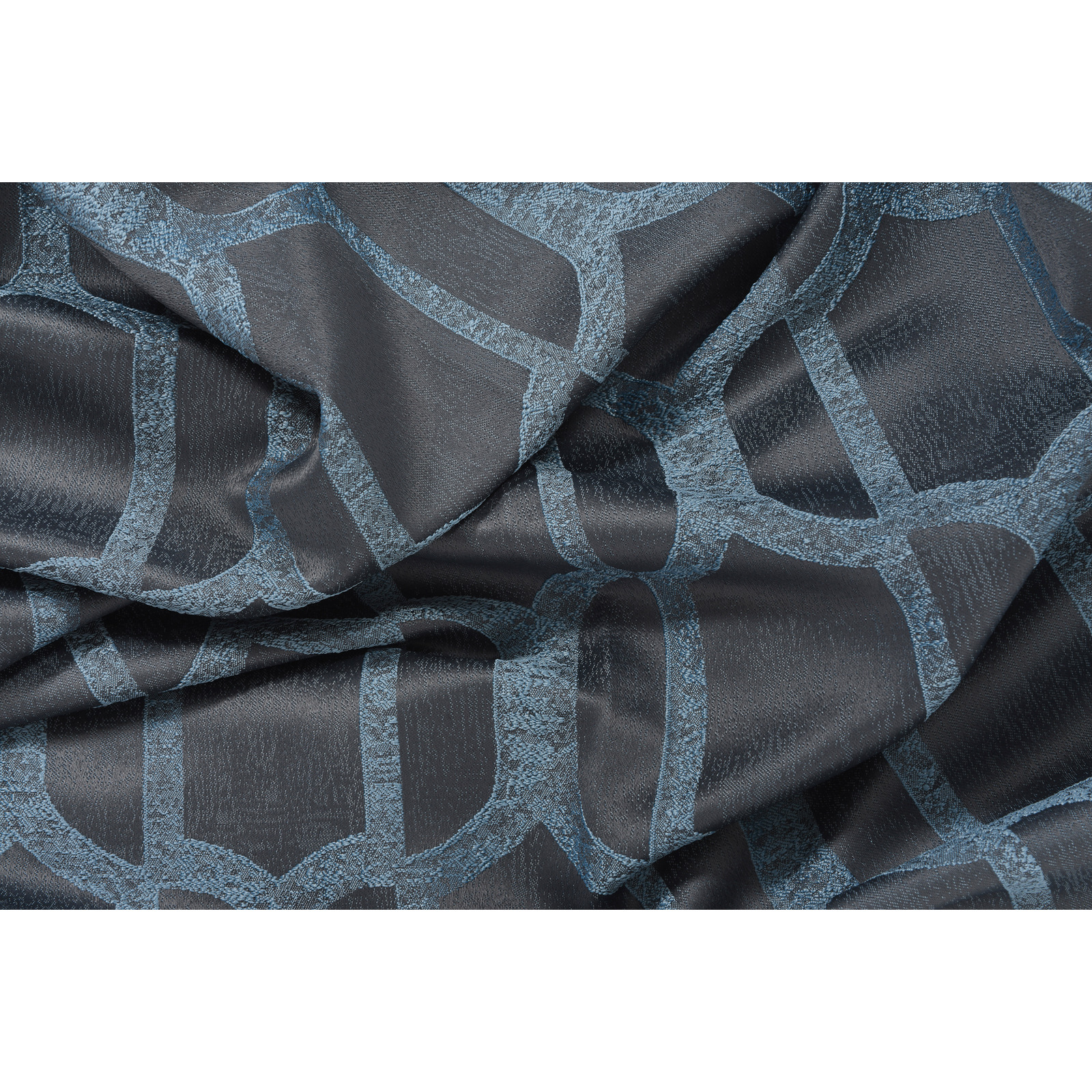 Fertigvorhang Jacquard Wabe 135 x 250 cm blau