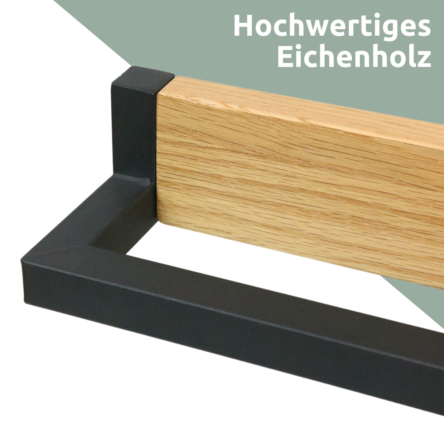 holz4home® Handtuchhalter Victoria Eiche Natur Geölt 50cm