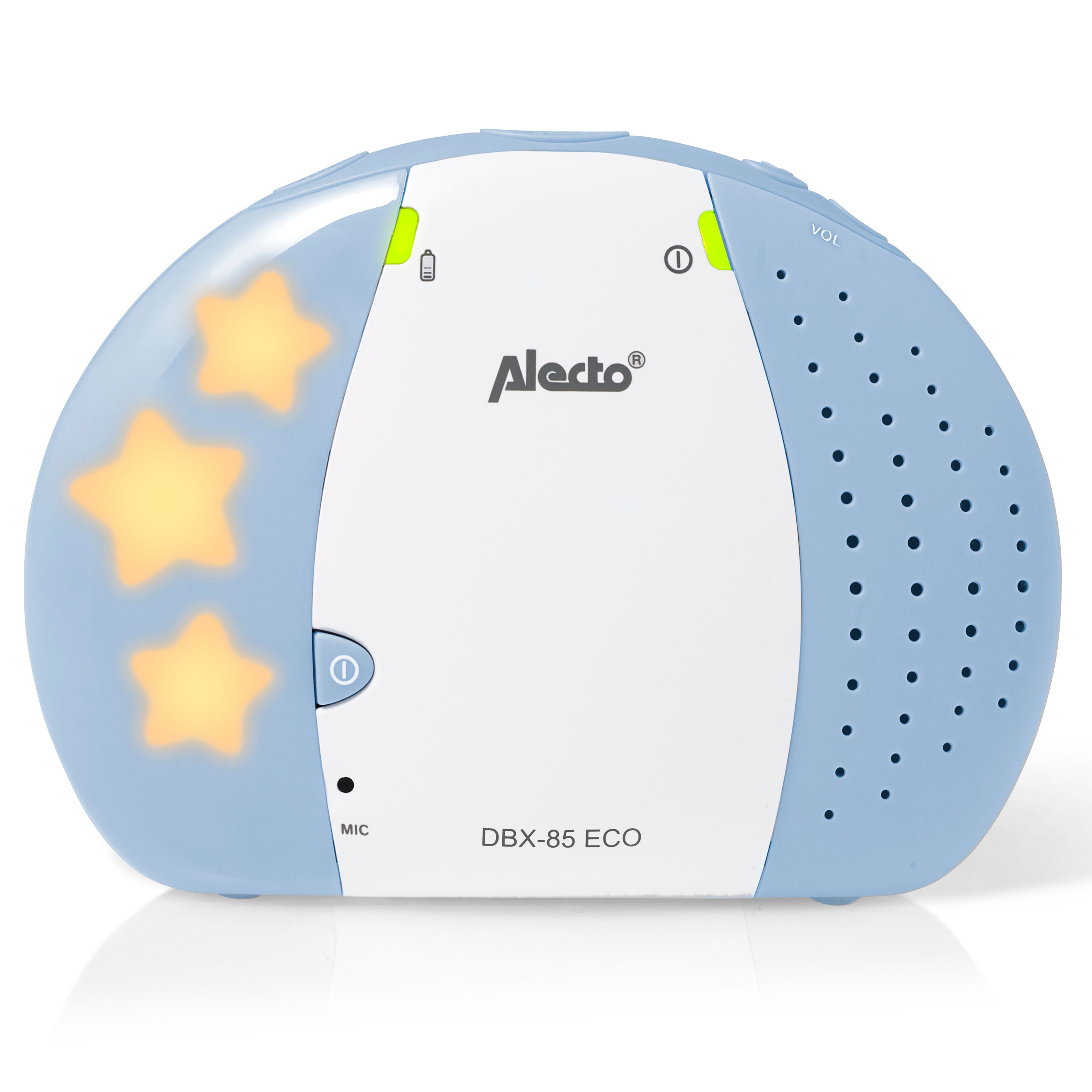 Alecto DBX-85 ECO DECT Babyphone Weiß Wechselsprechfunktion bis 300m Reichweite
