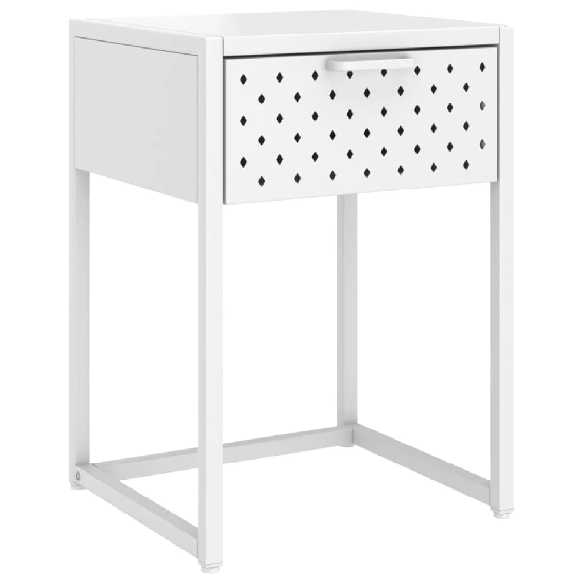 vidaXL Table de Chevet - Blanc