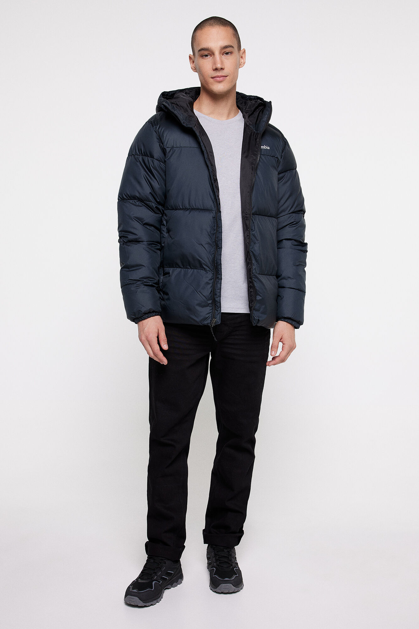 Jaqueta acolchoada masculina Columbia™ Puffect™ com capuz