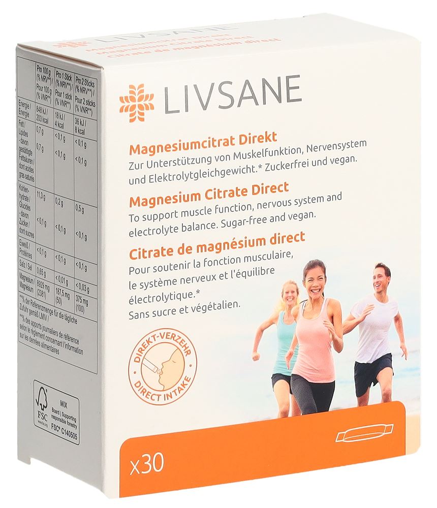 LIVSANE Magnesiumcitrat Direkt Gran 30 Stk
