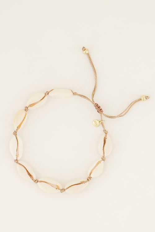 Souvenir schelpen armband/enkelbandje