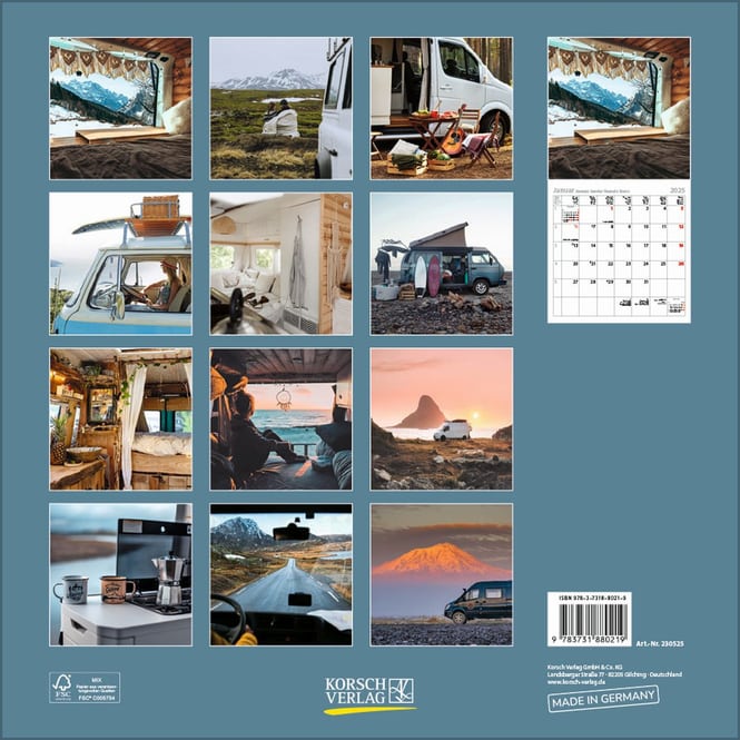 Wandkalender - 2025 - Vanlife