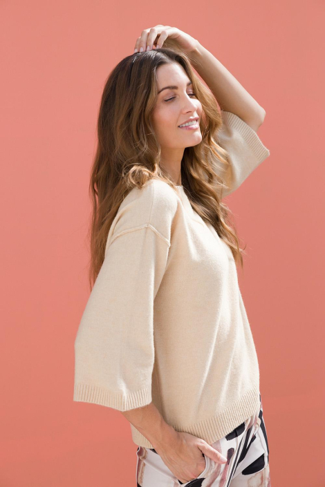 Ivy Beau camel dames trui
