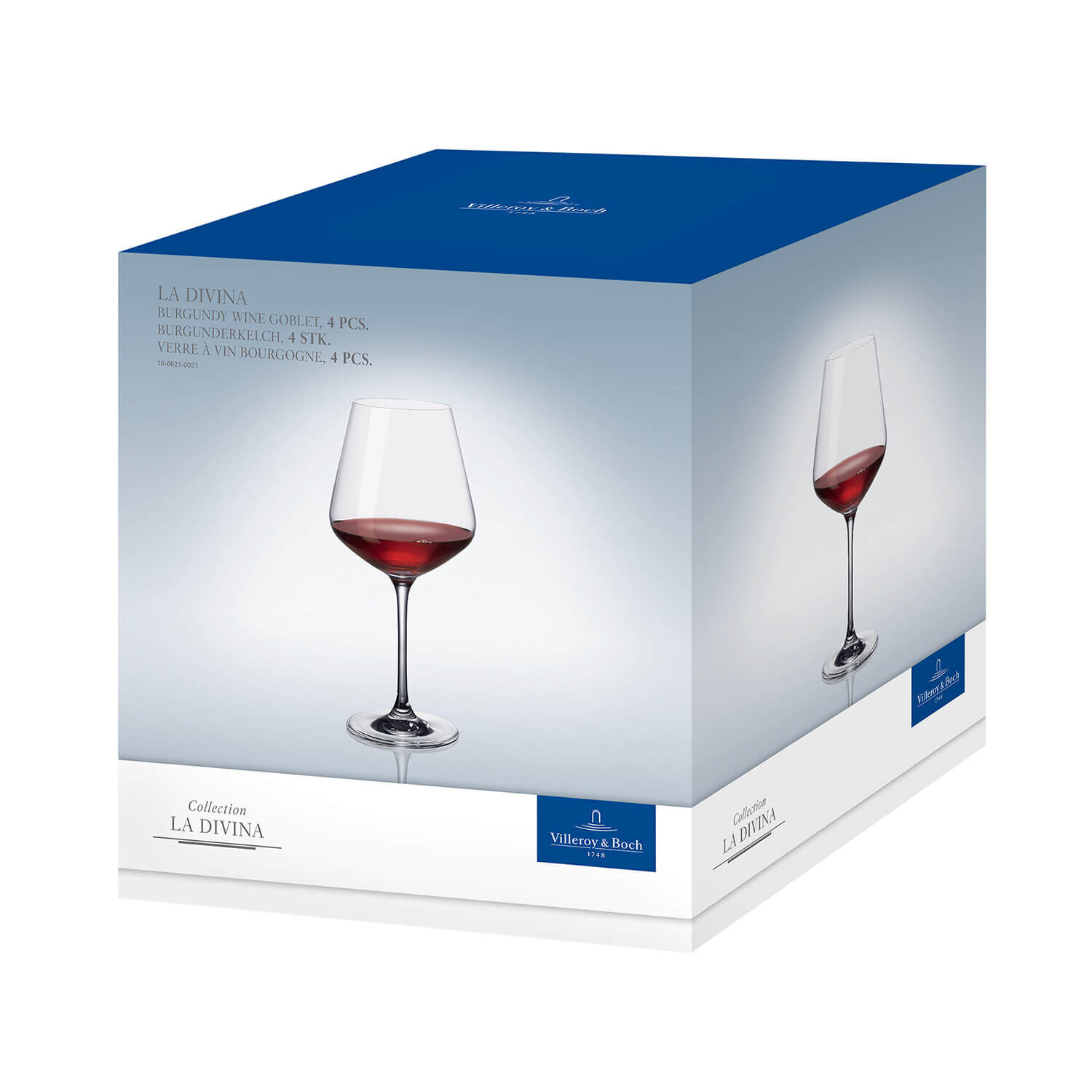 La Divina Burgendy wine glass Clear, 6.8 oz, crystal glass