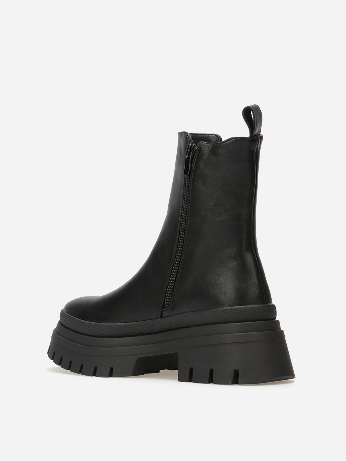 Chelsea chunky à plateforme crantée- Noir