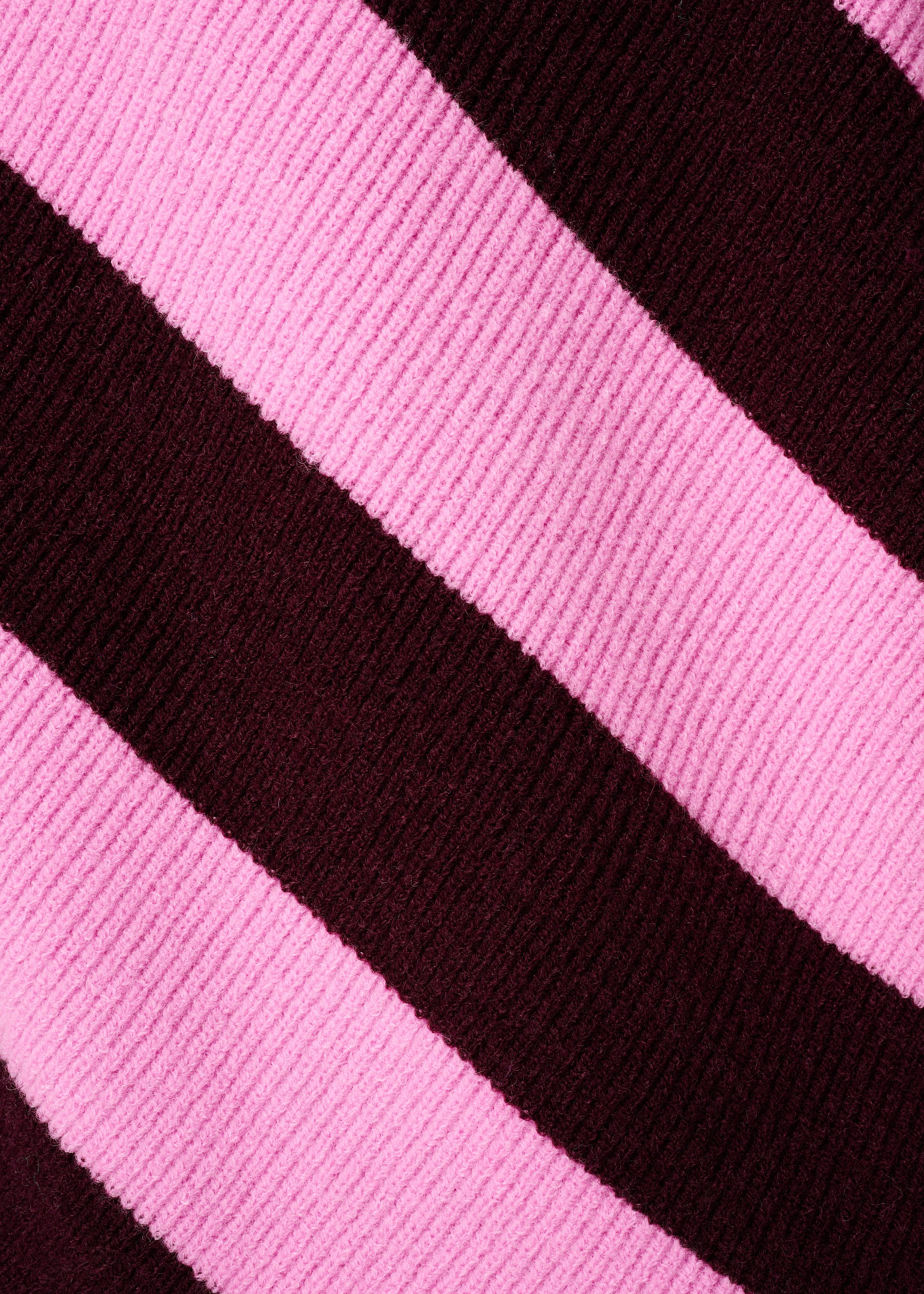 Trui met diagonale strepen Multi Pink