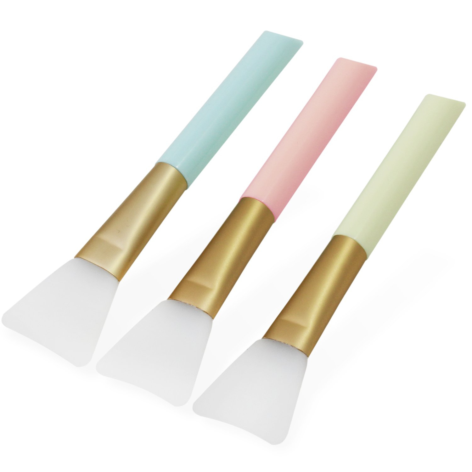 (4-tlg. Set) Silikon Beauty Make Up Masken Pinsel Set   Haarband - Bunt