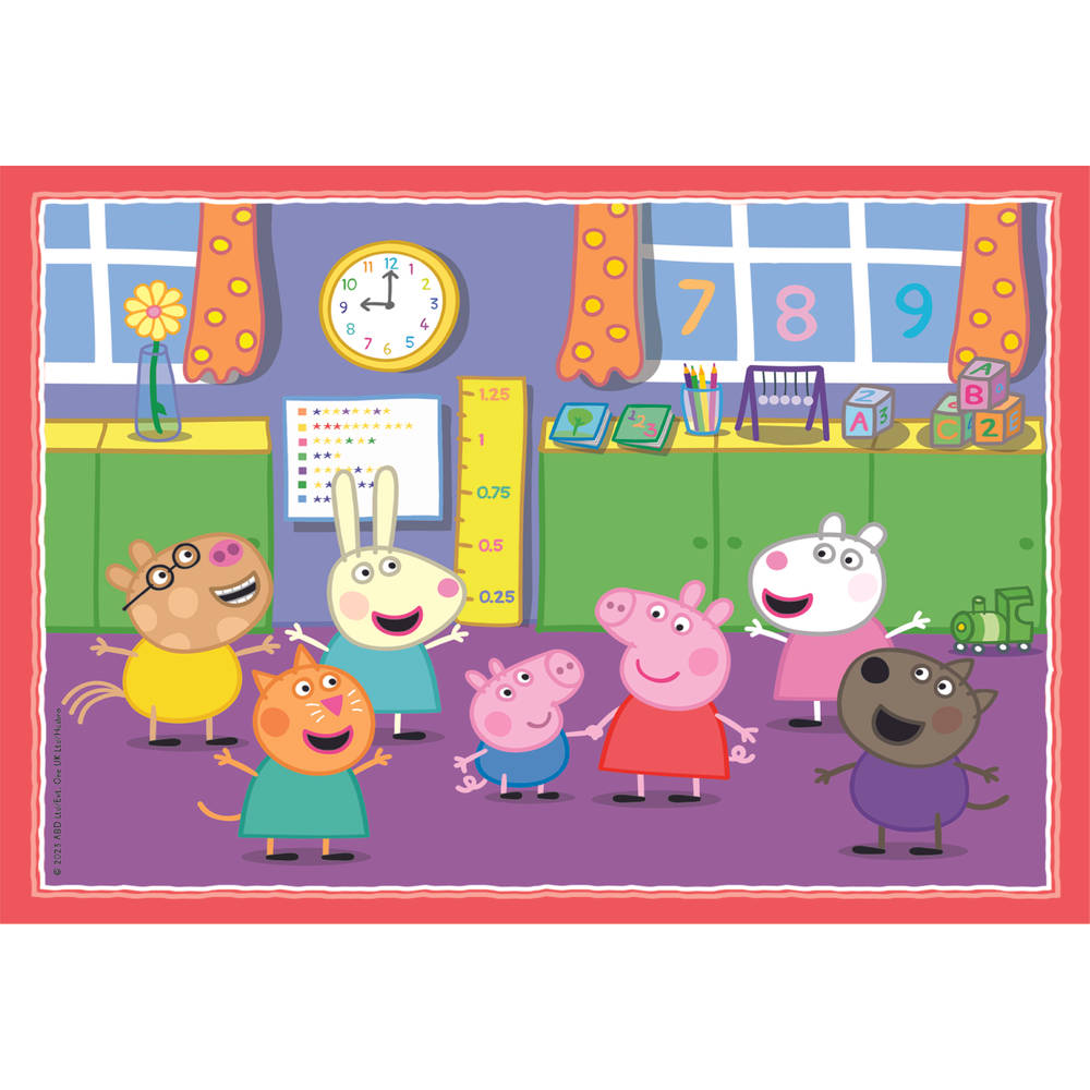 Clementoni Peppa Pig 4-in-1 puzzelset - 12 + 16 + 20 + 24 stukjes
