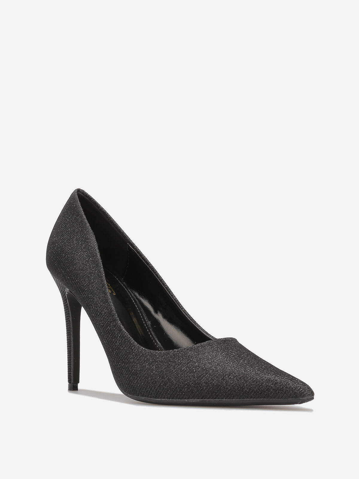 Escarpins pailletés à talon aiguille- Noir