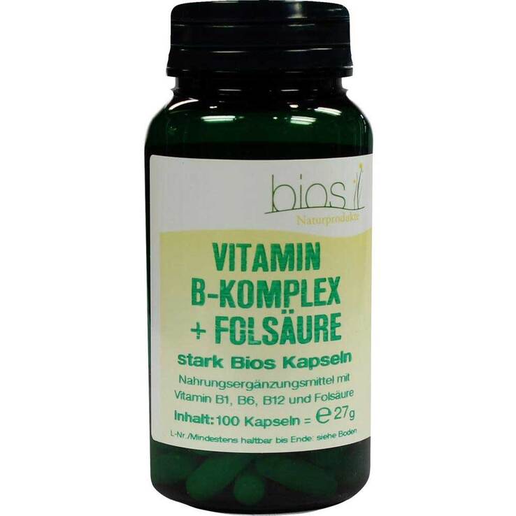 Vitamin B Komplex + Folsäure stark Bios Kapseln, 100 St