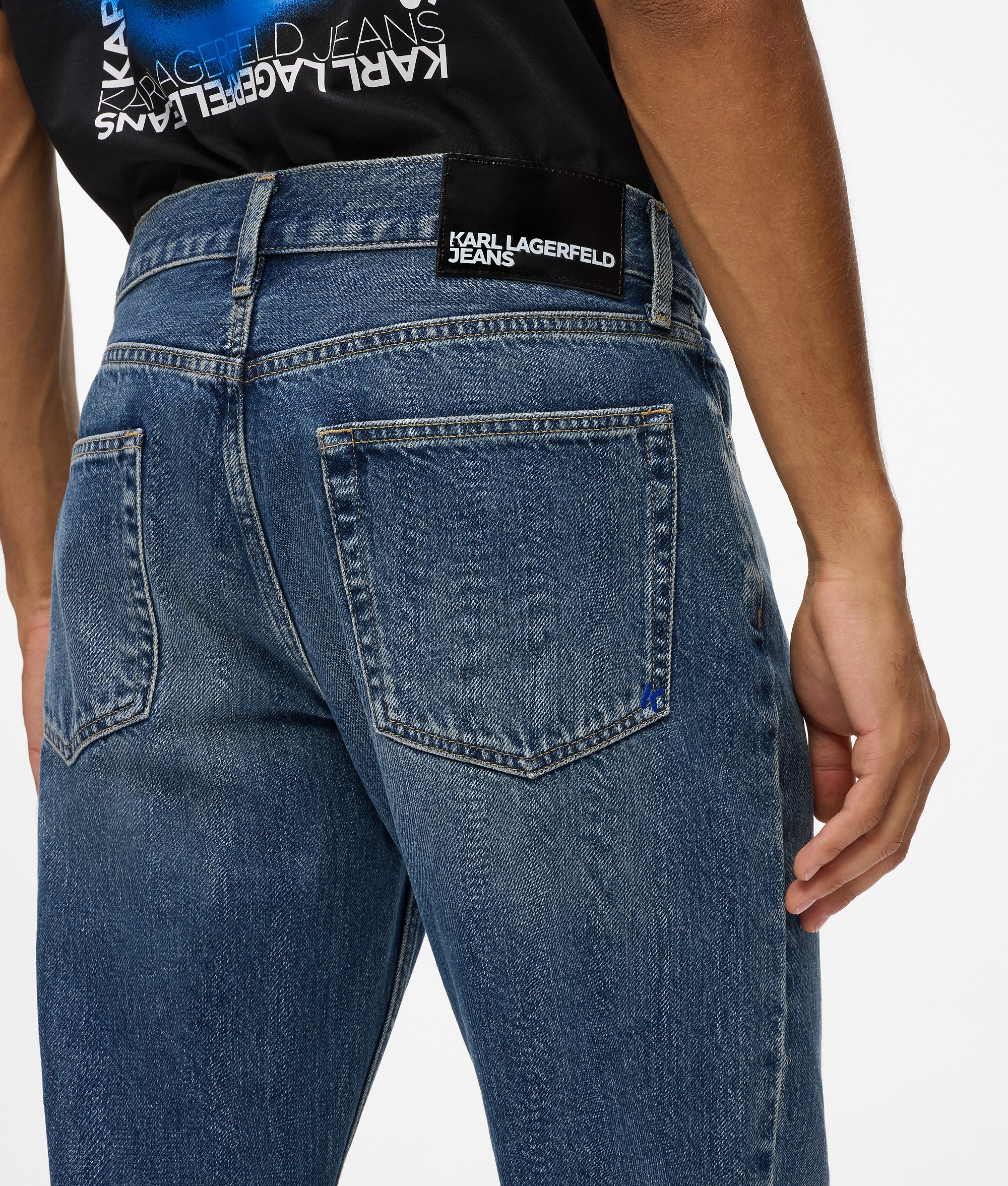 Rechte jeans met vintage wassing