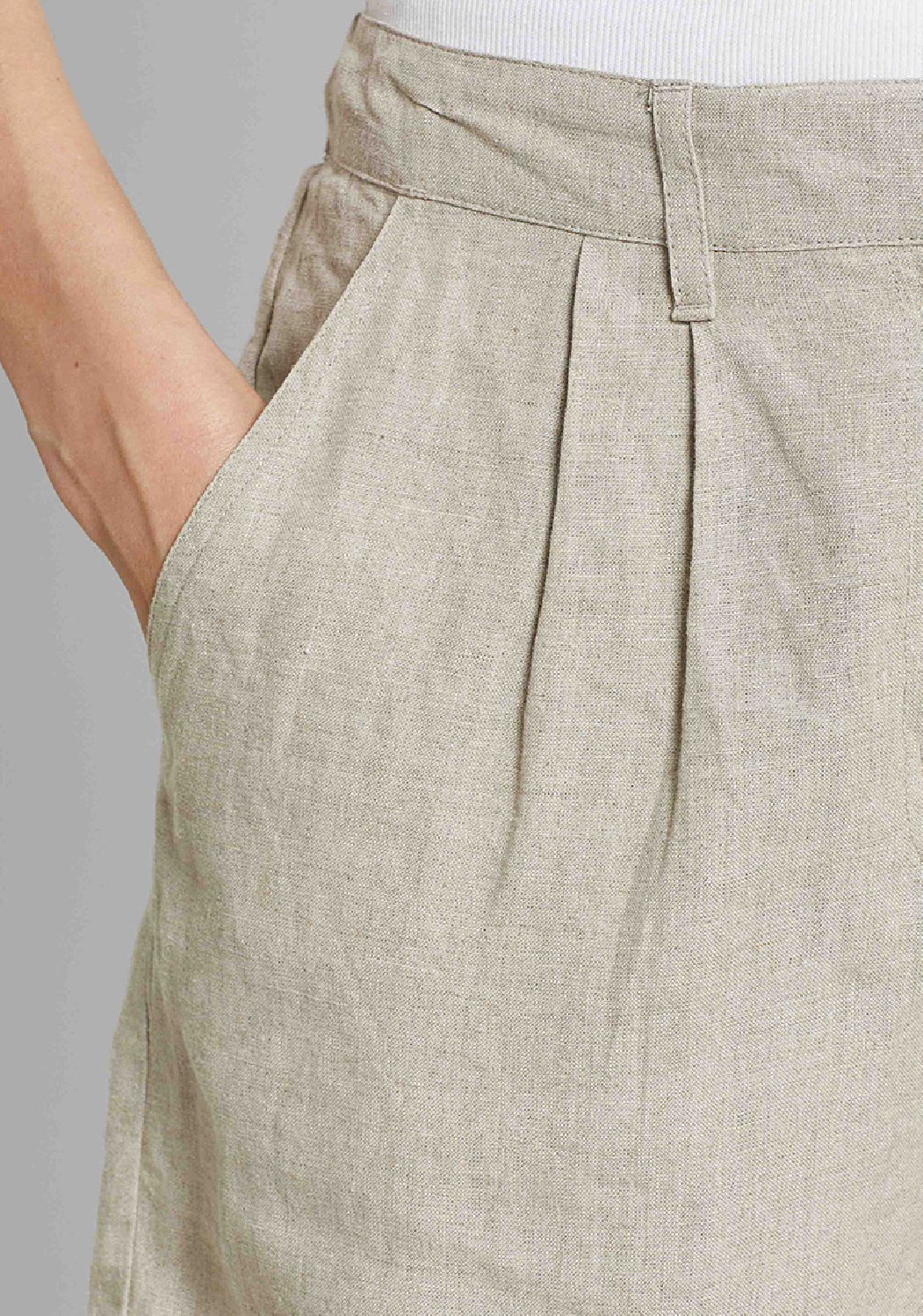 Dedicated Shorts Djupvik Linen Ecru