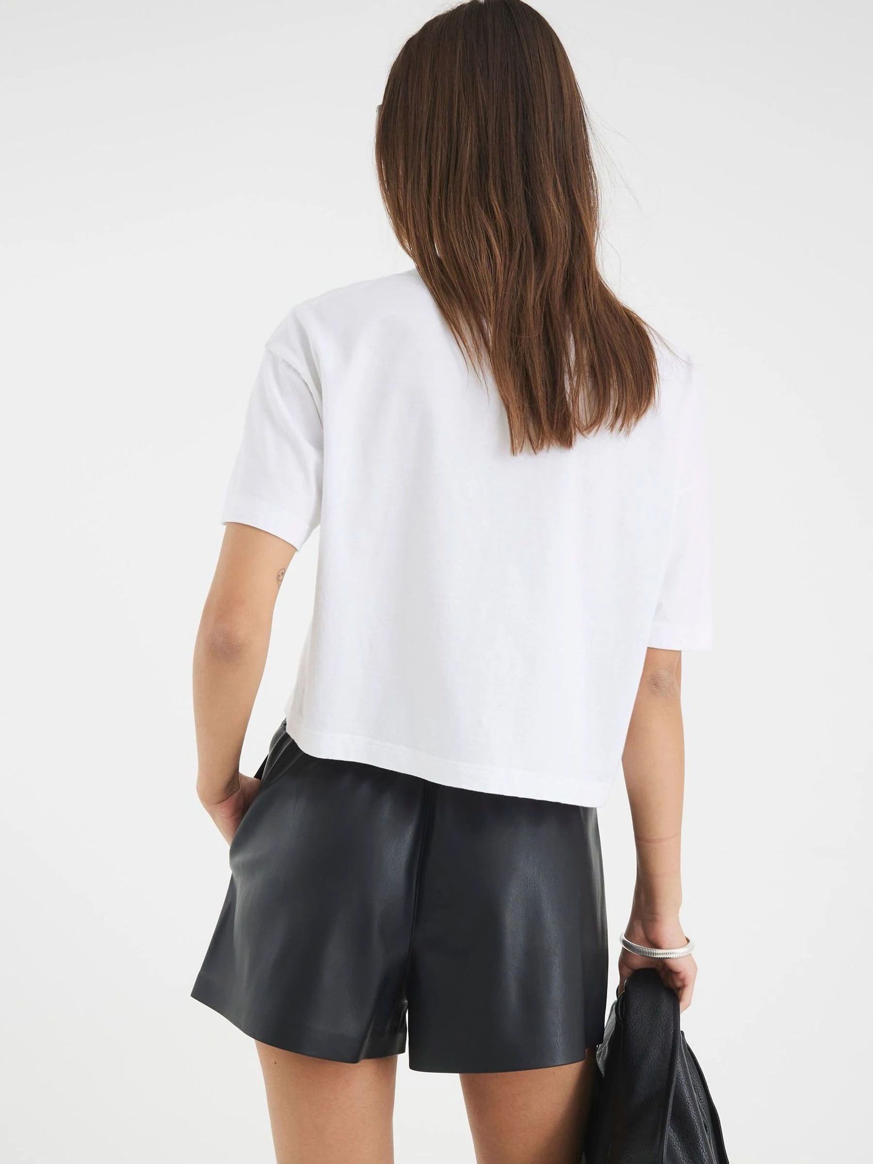 River Island Elasticated Faux Leather Shorts