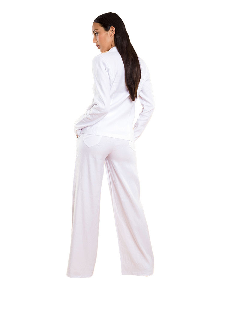 HBT NEW HARMONY MIX LIN - CHLOÉ PANTALON BLANC
