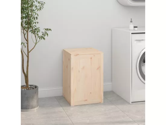 Boîte à linge 44x44x66 cm Bois massif de pin
