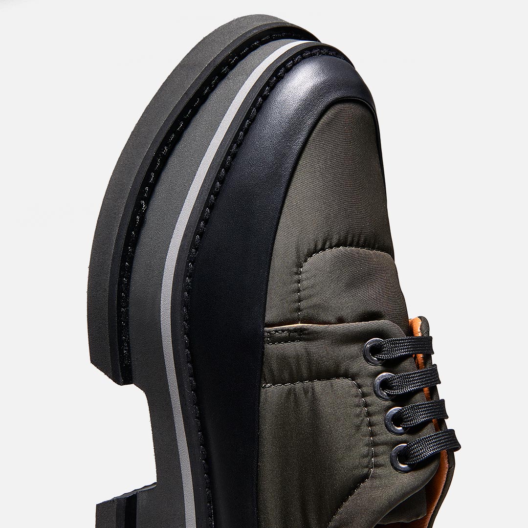 DERBIES - BECK derbies, moss green fabric || OUTLET
