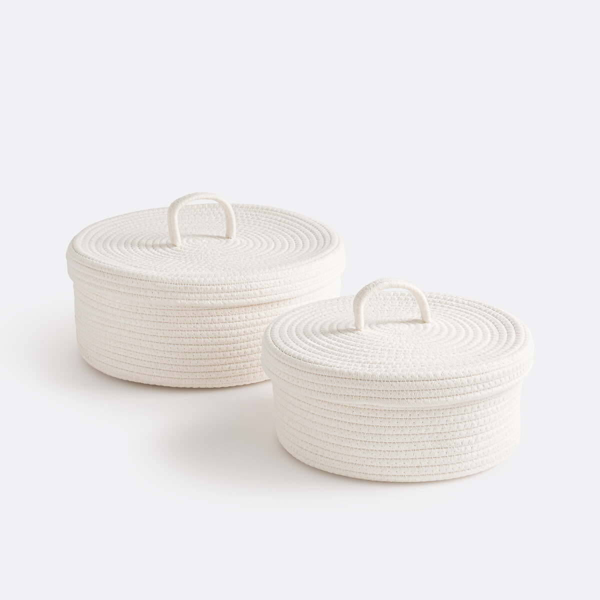 LA REDOUTE INTERIEURS<br>Conjunto de 2 cestos de algodão com tampas, Kesia