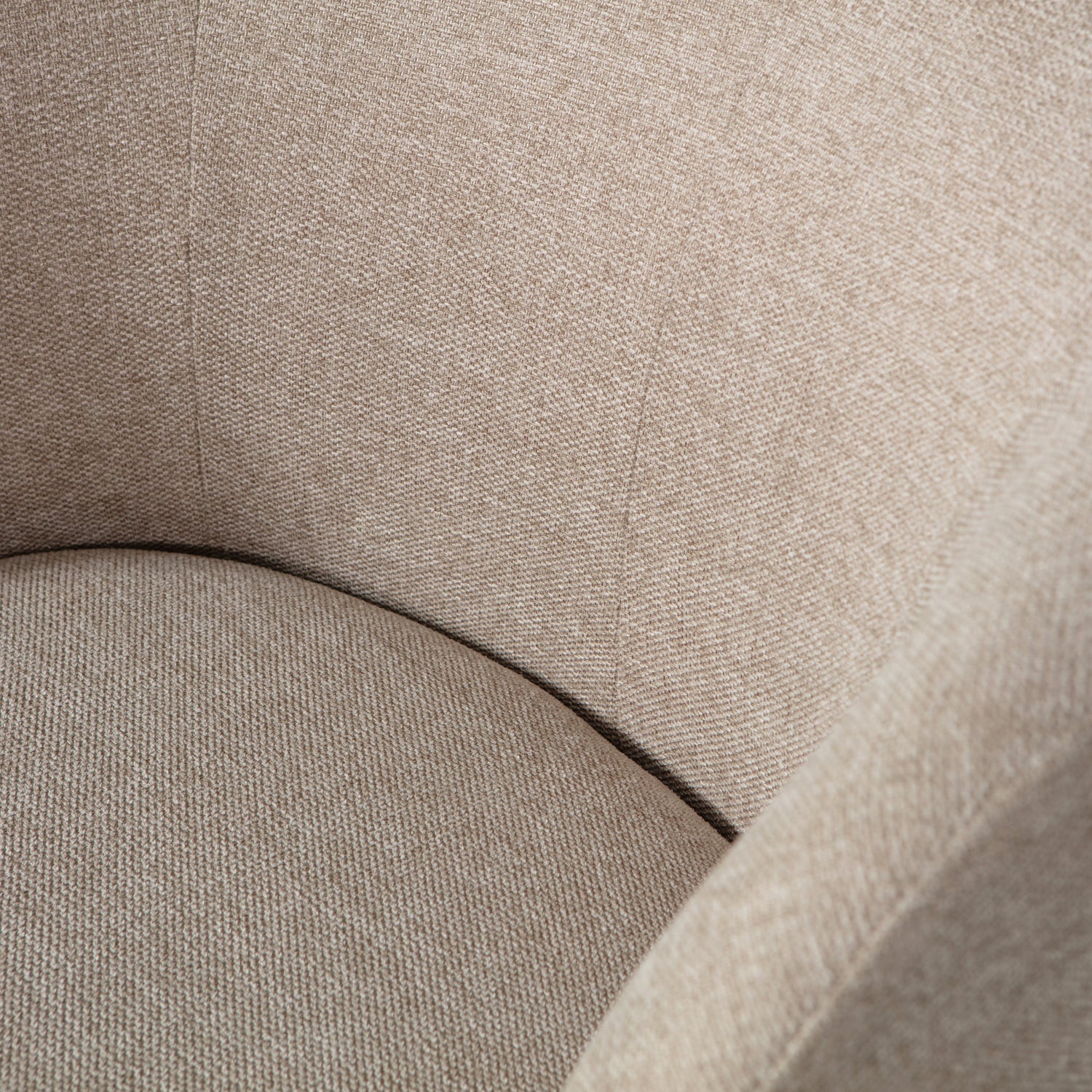 WOOOD Serra Draaifauteuil - Polyester - Zand - 75x70x69