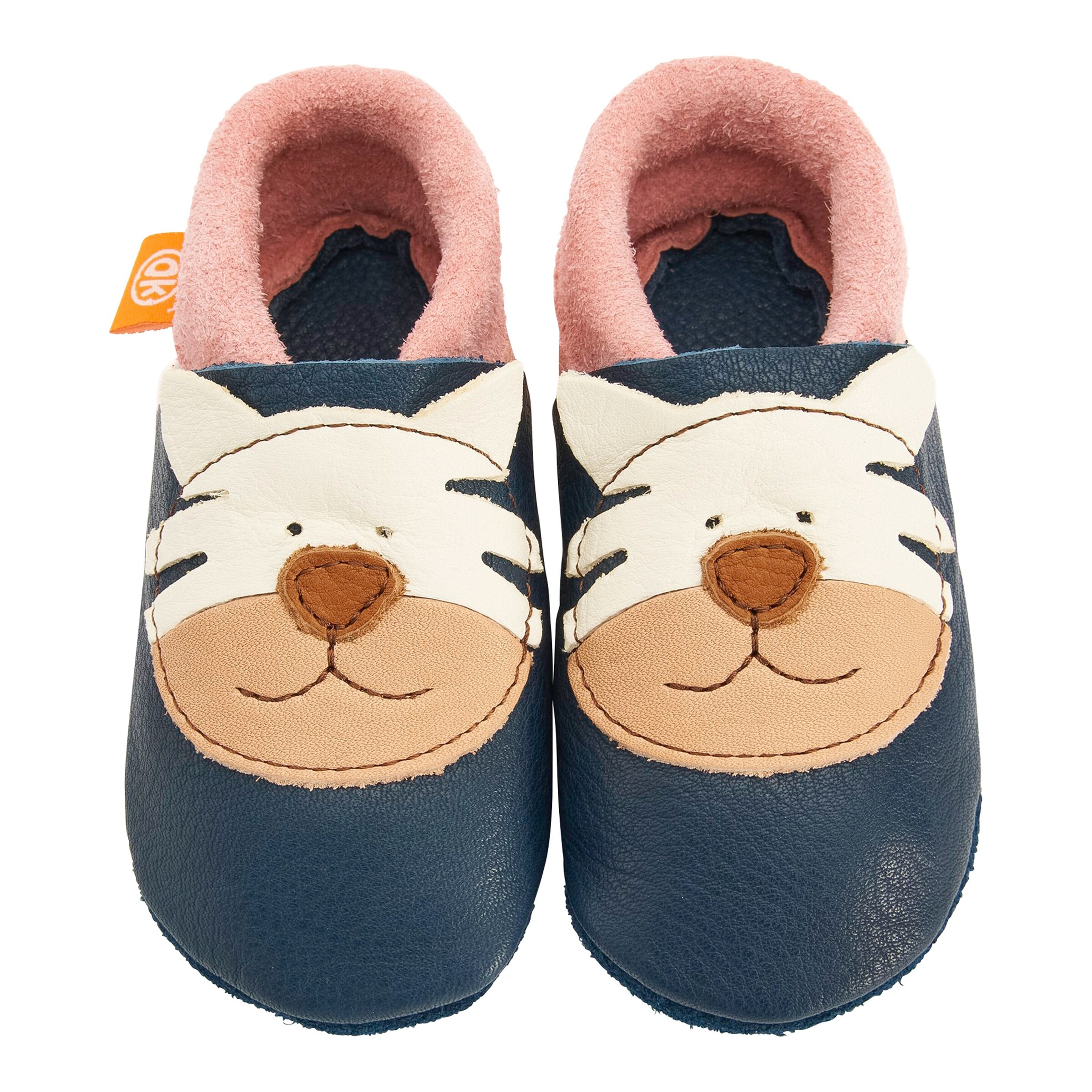 Orangenkinder Krabbel- und Hausschuhe Tiger