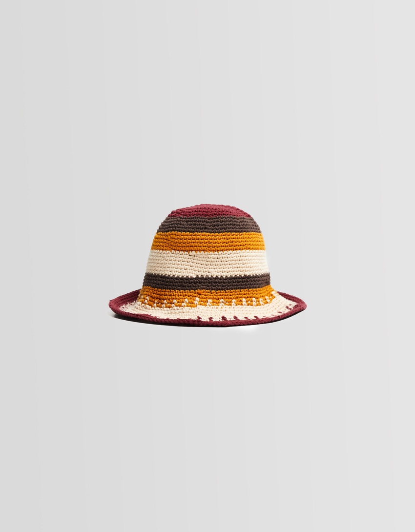 chapéu de crochê estilo balde