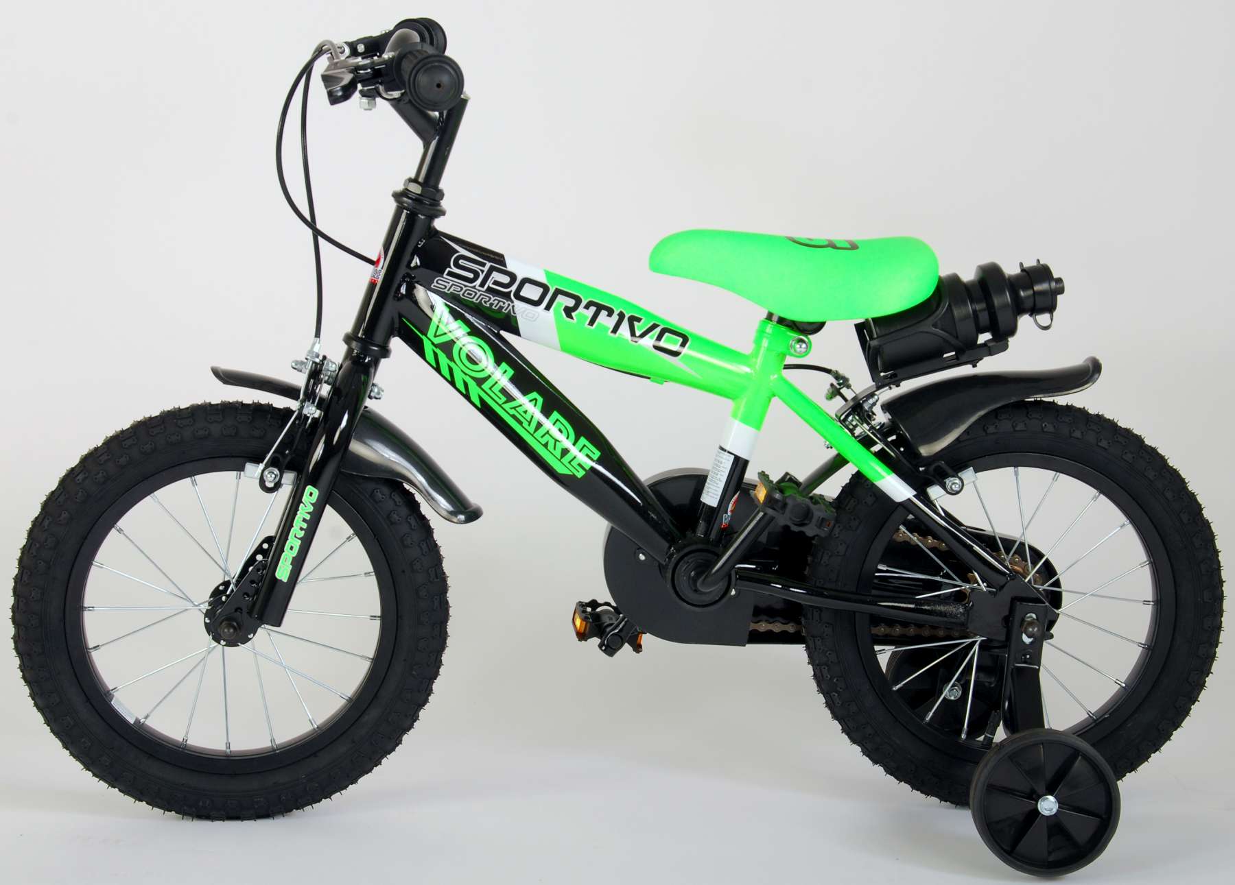TPFSports Sportivo Kinderfahrrad - Jungen - 14 Zoll - 2 Handbremsen - Neon Orange