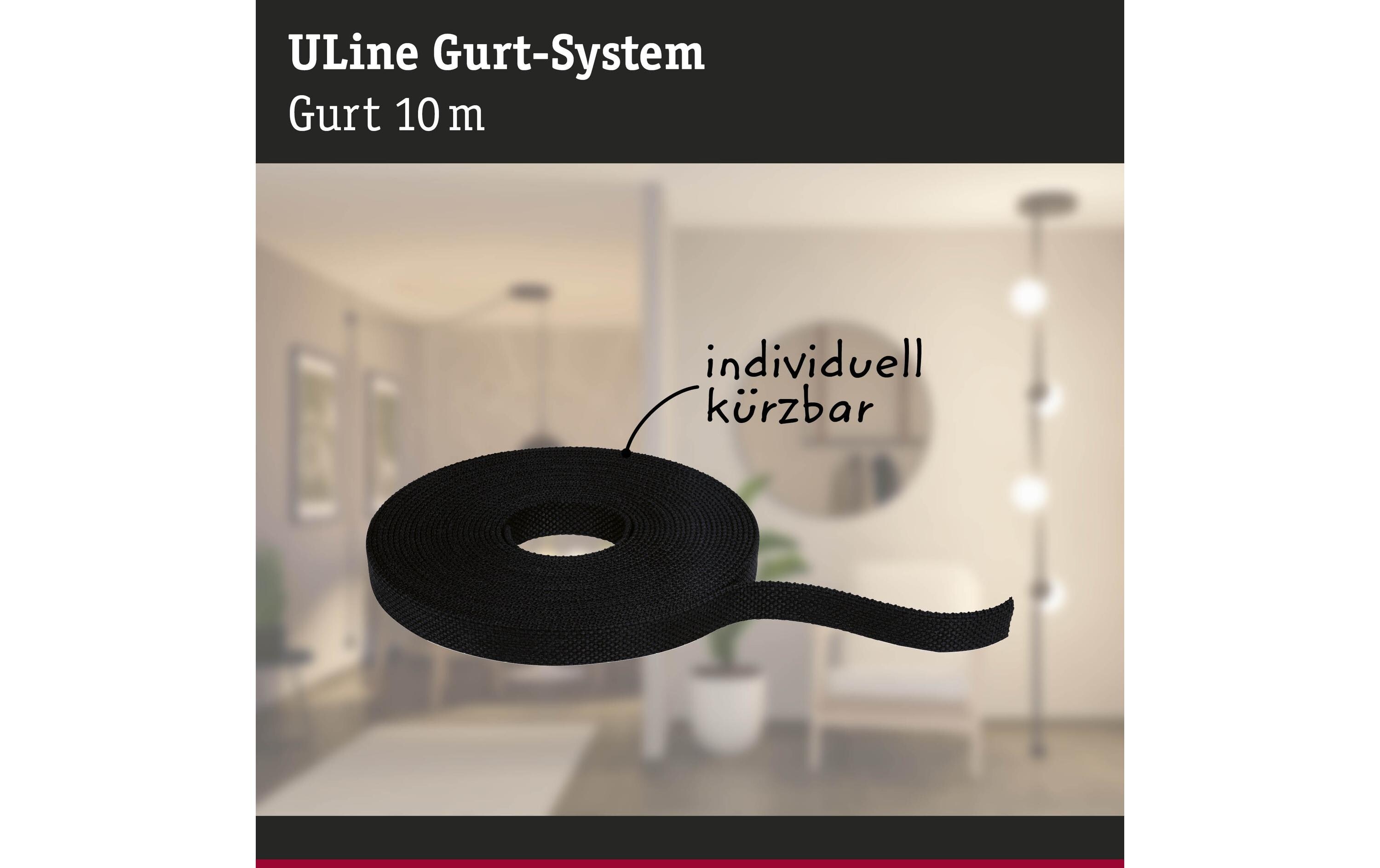 ULine Gurt 10 m, Dacron, SchwarzGurt-System als eine innovative Lösung für einzigartige Lichterlebnisse