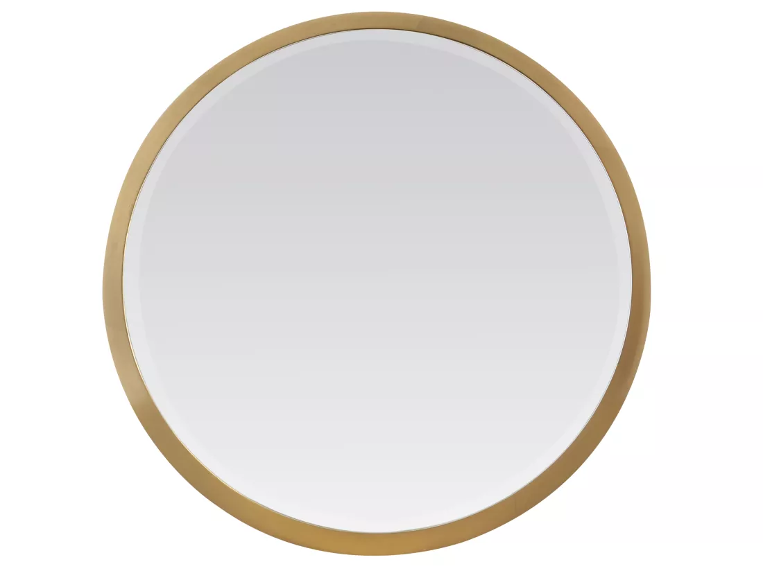 Miroir biseauté rond à bords larges 34x34x4cm